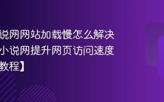 久久小说网网站加载慢怎么解决？久久小说网提升网页访问速度方法【教程】