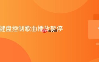 怎么用键盘控制歌曲播放暂停