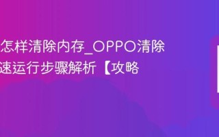OPPO怎样清除内存_OPPO清除内存加速运行步骤解析【攻略】
