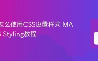 MAUI怎么使用CSS设置样式 MAUI CSS Styling教程