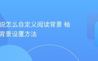 柚子小说怎么自定义阅读背景 柚子小说背景设置方法