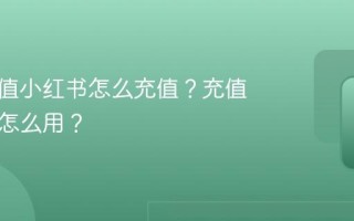 薯条充值小红书怎么充值？充值小红书怎么用？