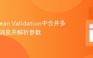 Java Bean Validation中合并多条约束消息并解析参数