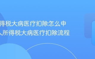 个人所得税大病医疗扣除怎么申报_个人所得税大病医疗扣除流程