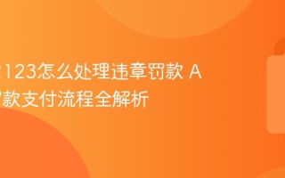 交管12123怎么处理违章罚款 APP内罚款支付流程全解析