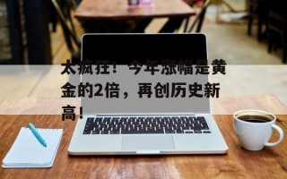 太疯狂！今年涨幅是黄金的2倍，再创历史新高！