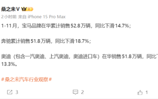 国人买豪车不再钟爱BBA！奔驰、宝马、奥迪在华销量齐跌