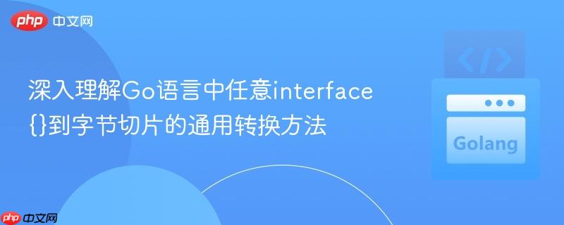 深入理解Go语言中任意interface{}到字节切片的通用转换方法-第1张图片-佛山资讯网 深入理解Go语言中任意interface{}到字节切片的通用转换方法-第1张图片-佛山资讯网