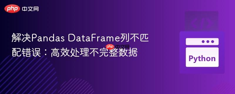 解决Pandas DataFrame列不匹配错误：高效处理不完整数据-第1张图片-佛山资讯网