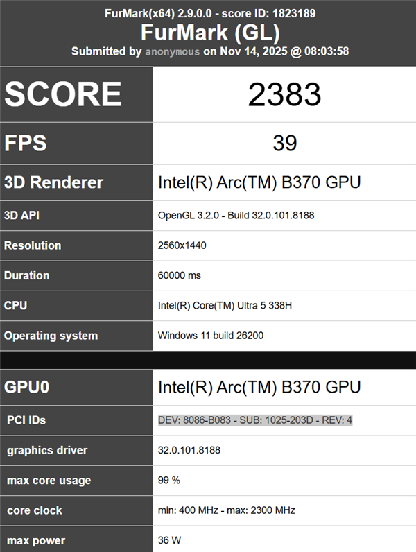 Intel 10核锐炫B370集显跑分曝光:超越RTX 3050-第1张图片-佛山资讯网 Intel 10核锐炫B370集显跑分曝光:超越RTX 3050-第1张图片-佛山资讯网