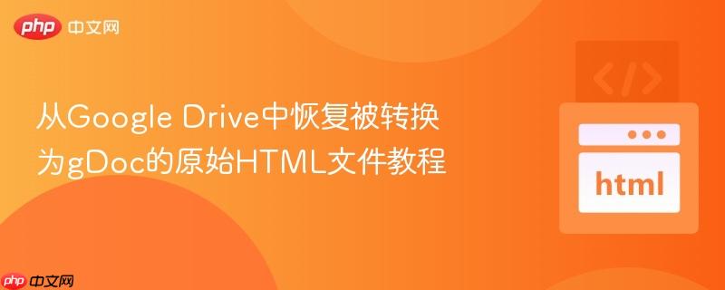 从Google Drive中恢复被转换为gDoc的原始HTML文件教程-第1张图片-佛山资讯网