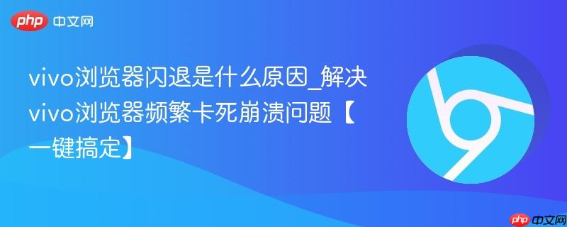 vivo浏览器闪退是什么原因_解决vivo浏览器频繁卡死崩溃问题【一键搞定】-第1张图片-佛山资讯网