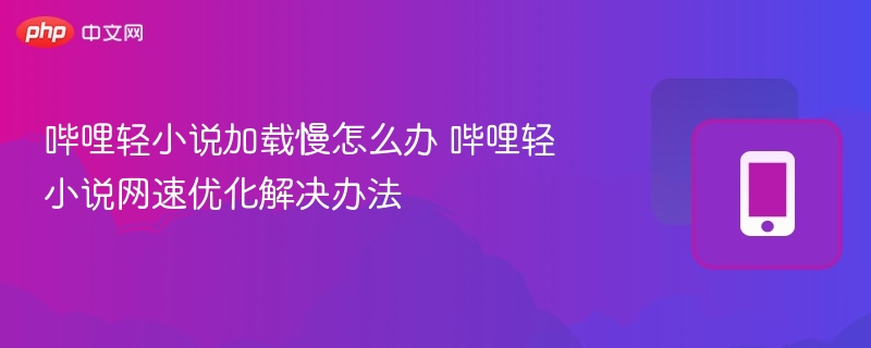 哔哩轻小说加载慢怎么办 哔哩轻小说网速优化解决办法-第1张图片-佛山资讯网