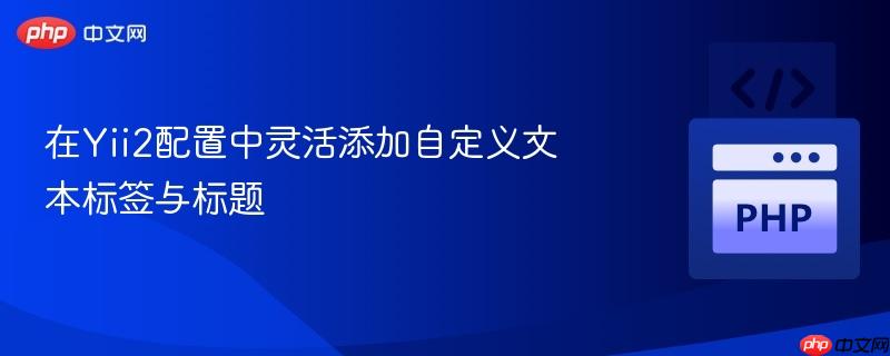 在Yii2配置中灵活添加自定义文本标签与标题-第1张图片-佛山资讯网 在Yii2配置中灵活添加自定义文本标签与标题-第1张图片-佛山资讯网