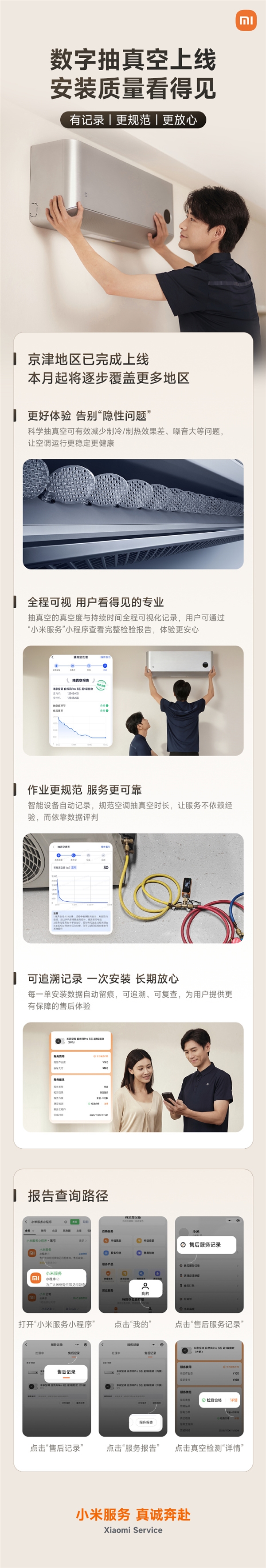 空调安装更省心了！小米宣布数字抽真空上线：自动记录、规范时长-第1张图片-佛山资讯网