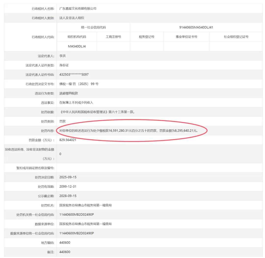 比陈震狠14倍!5000万粉女网红偷税1659万,被罚后仍高调冲双十二业绩-第4张图片-佛山资讯网 比陈震狠14倍!5000万粉女网红偷税1659万,被罚后仍高调冲双十二业绩-第4张图片-佛山资讯网