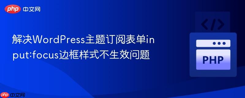 解决WordPress主题订阅表单input:focus边框样式不生效问题-第1张图片-佛山资讯网