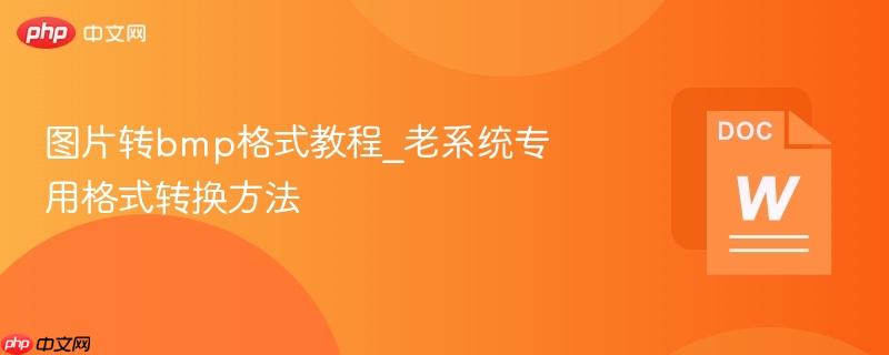 图片转bmp格式教程_老系统专用格式转换方法-第1张图片-佛山资讯网