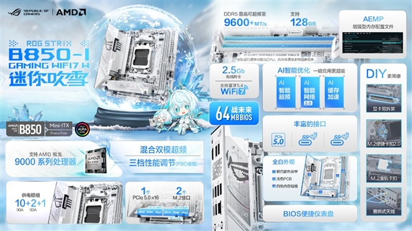 华硕ROG B850迷你吹雪主板双12开售 纯白小钢炮-第1张图片-佛山资讯网 华硕ROG B850迷你吹雪主板双12开售 纯白小钢炮-第1张图片-佛山资讯网