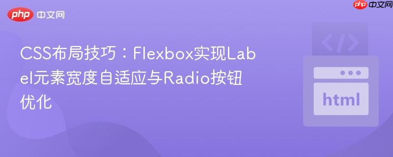 CSS布局技巧：Flexbox实现Label元素宽度自适应与Radio按钮优化-第1张图片-佛山资讯网