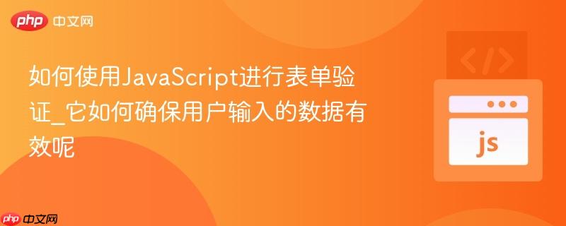 如何使用JavaScript进行表单验证_它如何确保用户输入的数据有效呢-第1张图片-佛山资讯网