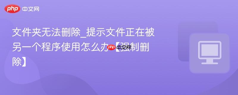 文件夹无法删除_提示文件正在被另一个程序使用怎么办【强制删除】-第1张图片-佛山资讯网 文件夹无法删除_提示文件正在被另一个程序使用怎么办【强制删除】-第1张图片-佛山资讯网