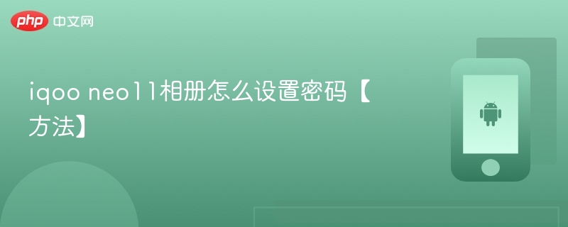 iqoo neo11相册怎么设置密码【方法】-第1张图片-佛山资讯网