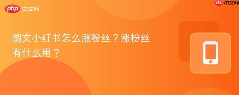 图文小红书怎么涨粉丝？涨粉丝有什么用？-第1张图片-佛山资讯网