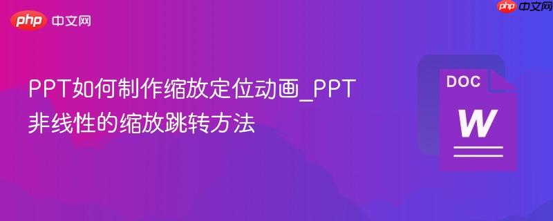 PPT如何制作缩放定位动画_PPT非线性的缩放跳转方法-第1张图片-佛山资讯网