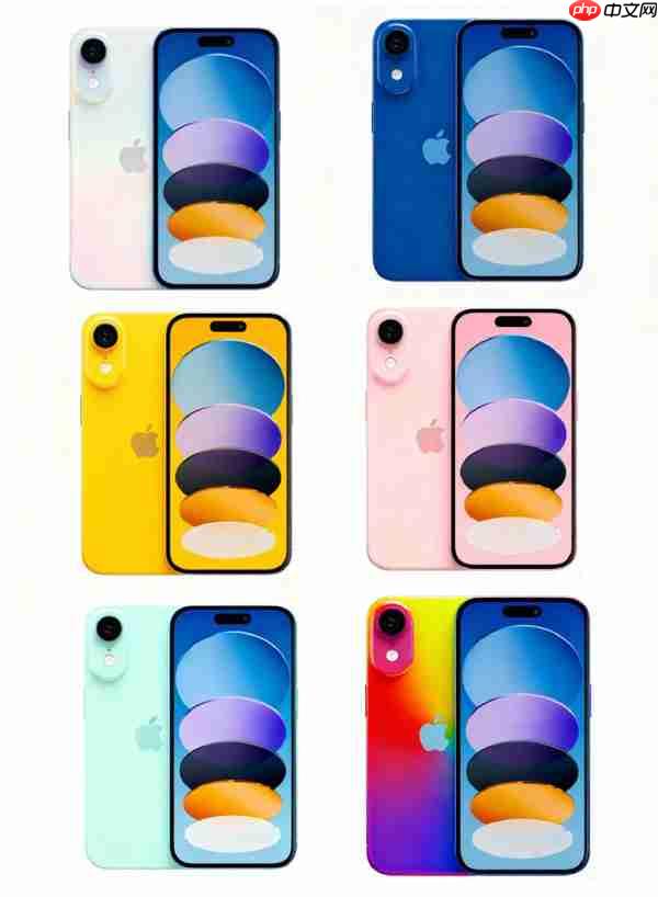 iPhone 17e渲染图曝光 共有六款配色 竟然有渐变色-第1张图片-佛山资讯网 iPhone 17e渲染图曝光 共有六款配色 竟然有渐变色-第1张图片-佛山资讯网