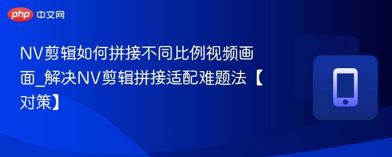 NV剪辑如何拼接不同比例视频画面_解决NV剪辑拼接适配难题法【对策】-第1张图片-佛山资讯网 NV剪辑如何拼接不同比例视频画面_解决NV剪辑拼接适配难题法【对策】-第1张图片-佛山资讯网