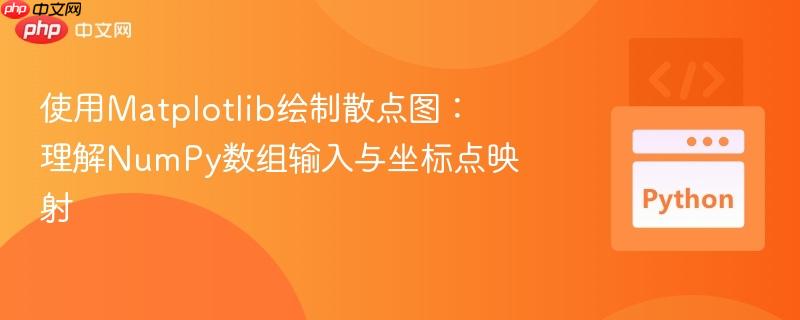 使用Matplotlib绘制散点图：理解NumPy数组输入与坐标点映射-第1张图片-佛山资讯网