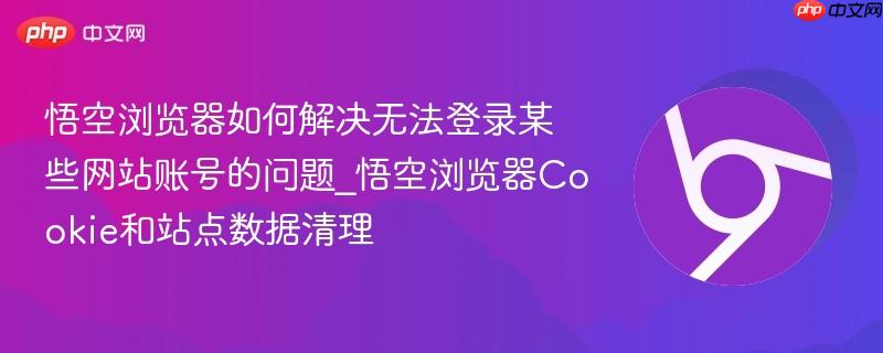 悟空浏览器如何解决无法登录某些网站账号的问题_悟空浏览器Cookie和站点数据清理-第1张图片-佛山资讯网 悟空浏览器如何解决无法登录某些网站账号的问题_悟空浏览器Cookie和站点数据清理-第1张图片-佛山资讯网