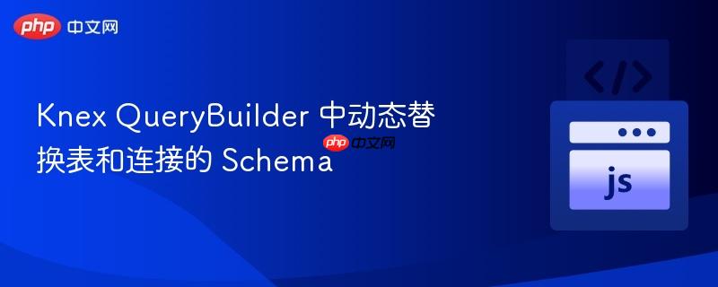 Knex QueryBuilder 中动态替换表和连接的 Schema-第1张图片-佛山资讯网