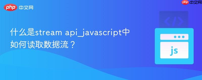 什么是stream api_javascript中如何读取数据流？-第1张图片-佛山资讯网