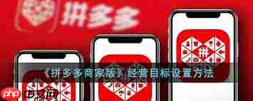 拼多多商家版如何设置运营目标-第1张图片-佛山资讯网
