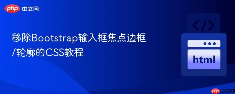 移除Bootstrap输入框焦点边框/轮廓的CSS教程-第1张图片-佛山资讯网 移除Bootstrap输入框焦点边框/轮廓的CSS教程-第1张图片-佛山资讯网