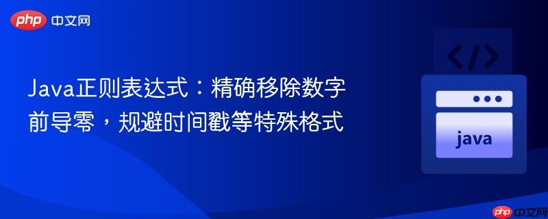 Java正则表达式：精确移除数字前导零，规避时间戳等特殊格式-第1张图片-佛山资讯网