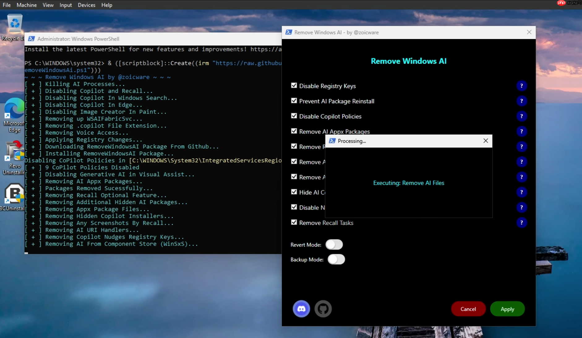 RemoveWindowsAI:移除 Windows 11 AI 功能的开源脚本-第2张图片-佛山资讯网 RemoveWindowsAI:移除 Windows 11 AI 功能的开源脚本-第2张图片-佛山资讯网