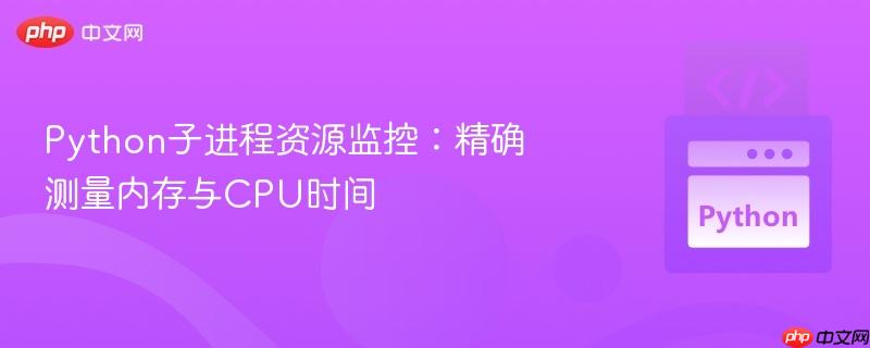Python子进程资源监控:精确测量内存与CPU时间-第1张图片-佛山资讯网 Python子进程资源监控:精确测量内存与CPU时间-第1张图片-佛山资讯网