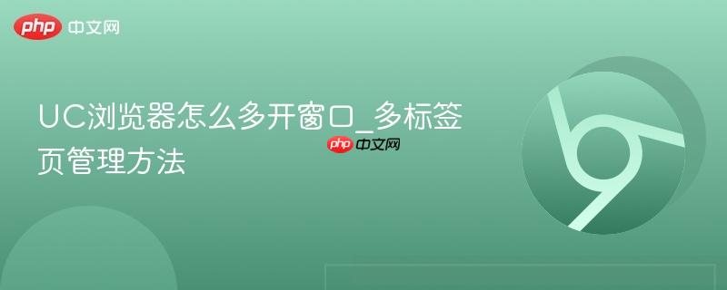 UC浏览器怎么多开窗口_多标签页管理方法-第1张图片-佛山资讯网