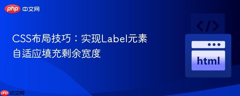 CSS布局技巧：实现Label元素自适应填充剩余宽度-第1张图片-佛山资讯网