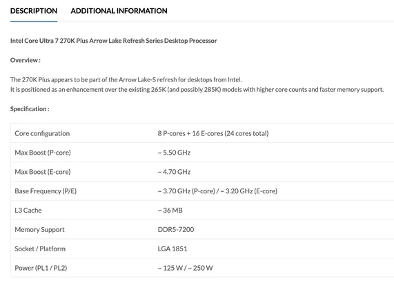 Intel酷睿Ultra 9 290K/270K Plus桌面CPU齐现身!频率更高、核心更多-第1张图片-佛山资讯网 Intel酷睿Ultra 9 290K/270K Plus桌面CPU齐现身!频率更高、核心更多-第1张图片-佛山资讯网