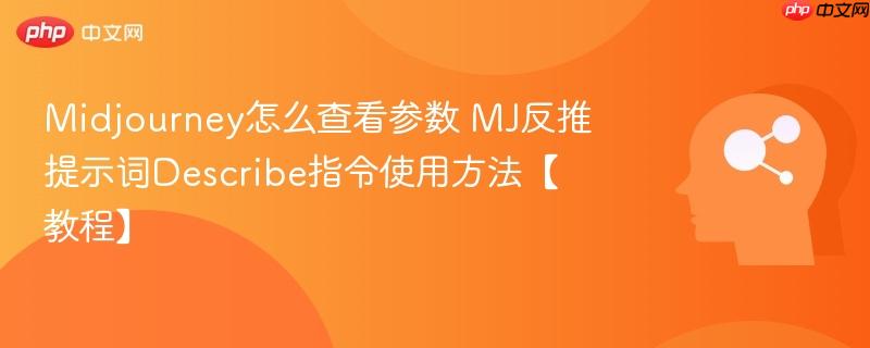 Midjourney怎么查看参数 MJ反推提示词Describe指令使用方法【教程】-第1张图片-佛山资讯网 Midjourney怎么查看参数 MJ反推提示词Describe指令使用方法【教程】-第1张图片-佛山资讯网
