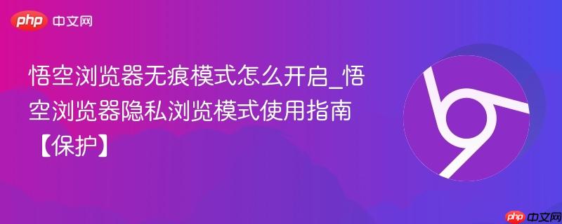 悟空浏览器无痕模式怎么开启_悟空浏览器隐私浏览模式使用指南【保护】-第1张图片-佛山资讯网