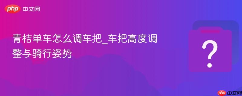 青桔单车怎么调车把_车把高度调整与骑行姿势-第1张图片-佛山资讯网 青桔单车怎么调车把_车把高度调整与骑行姿势-第1张图片-佛山资讯网