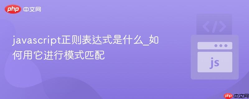 javascript正则表达式是什么_如何用它进行模式匹配-第1张图片-佛山资讯网