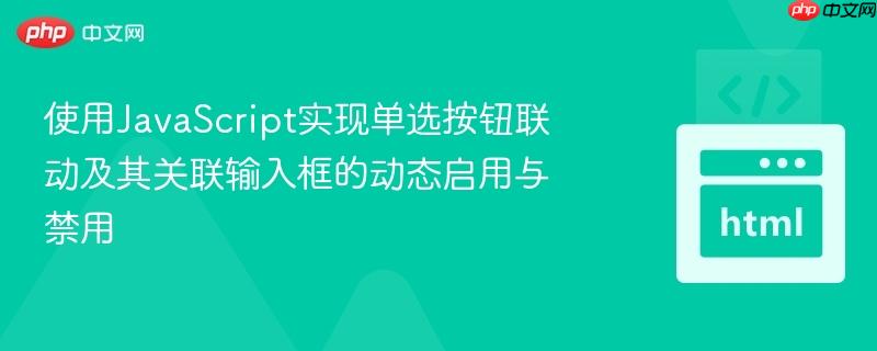 使用JavaScript实现单选按钮联动及其关联输入框的动态启用与禁用-第1张图片-佛山资讯网