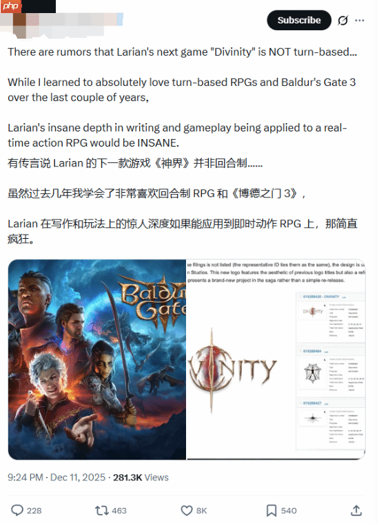 拉瑞安新作《神界》TGA预告未涉及玩法引发热议 粉丝：难道要做ARPG？-第2张图片-佛山资讯网