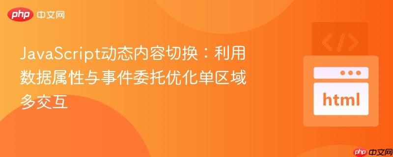 JavaScript动态内容切换：利用数据属性与事件委托优化单区域多交互-第1张图片-佛山资讯网